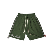Xotic (Army Green)zip up logo nylon shorts