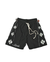 Xotic (Midnight Black)zip up logo nylon shorts