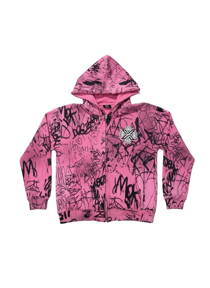 Xotic Graffiti Jacket (Pink)