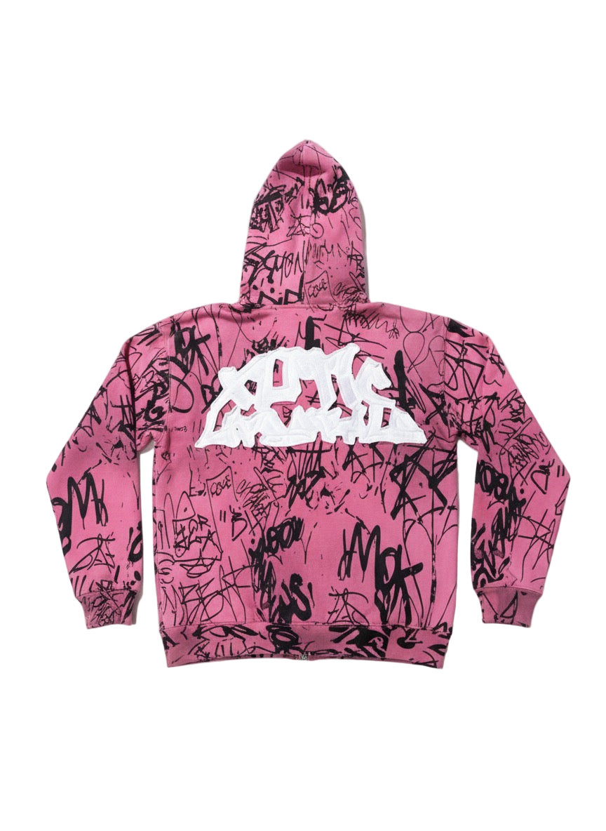 Xotic Graffiti Jacket (Pink)