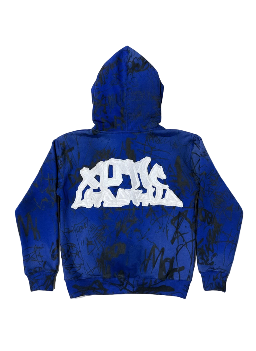 Xotic Graffiti Jacket (Blue)