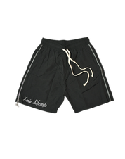 Xotic (Midnight Black)zip up logo nylon shorts