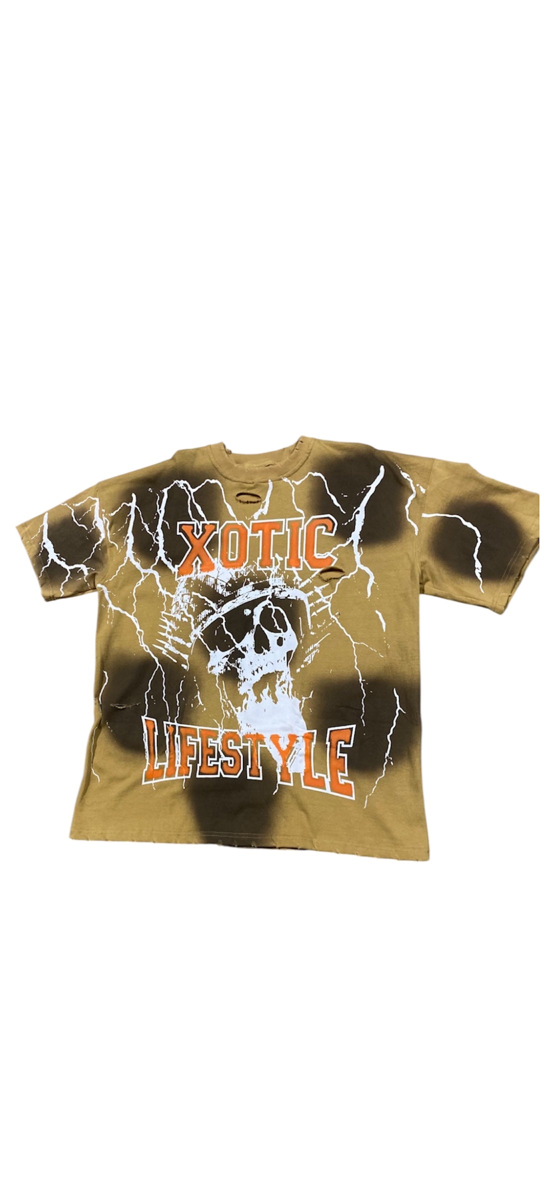 Xotic Orange Skeleton Tee