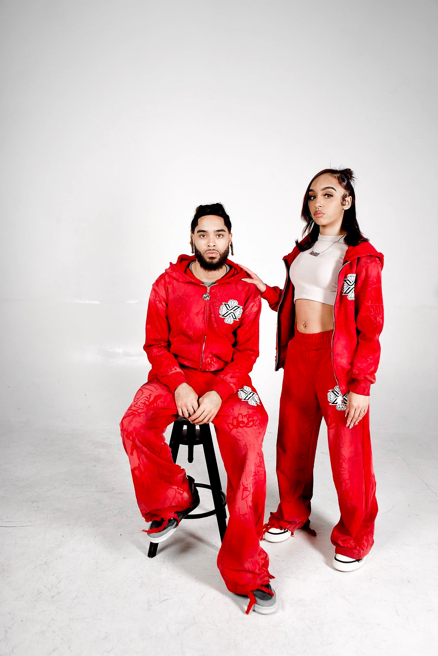 Xotic Graffiti sweat suit (Red)