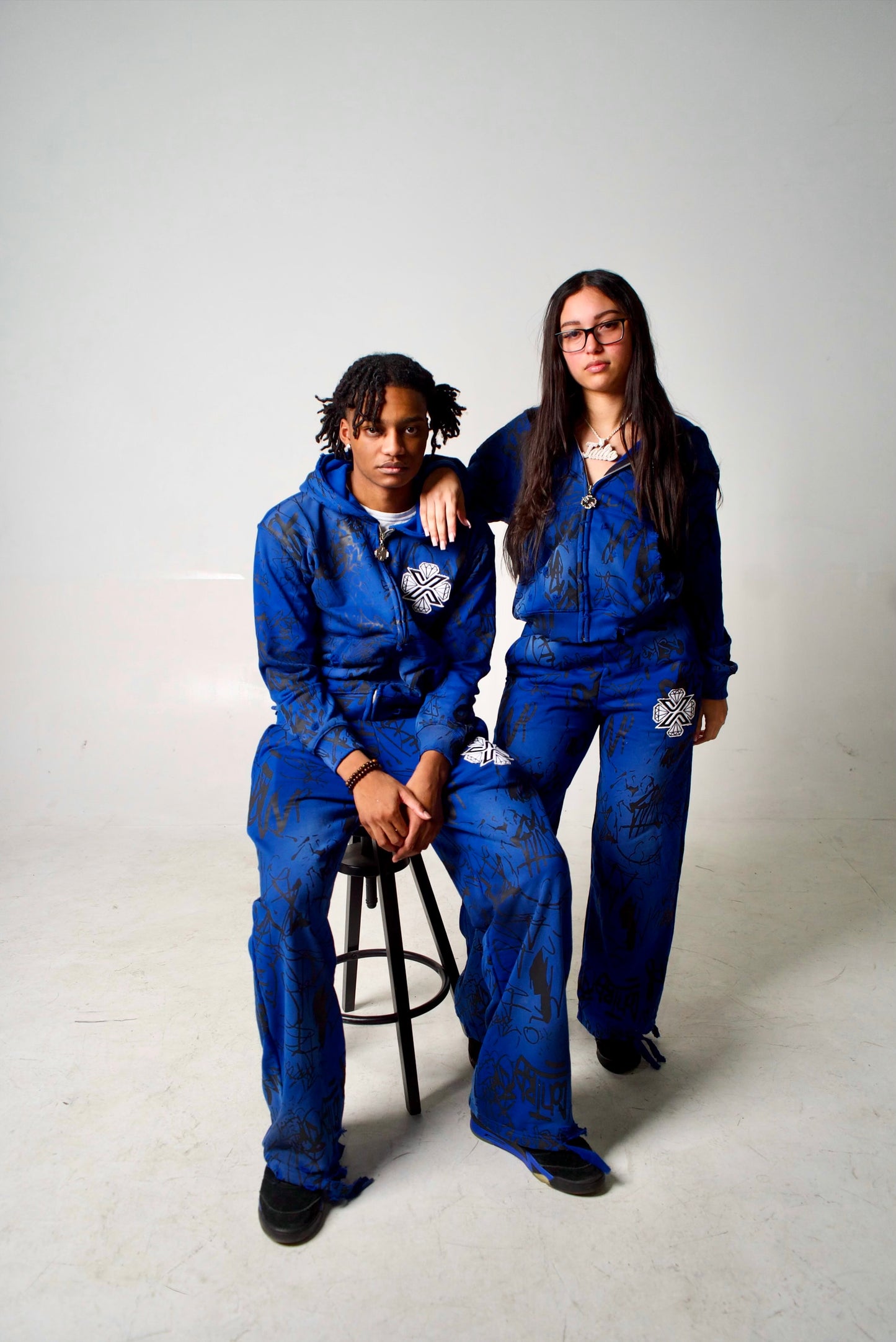 Xotic Graffiti sweat suit (Blue)